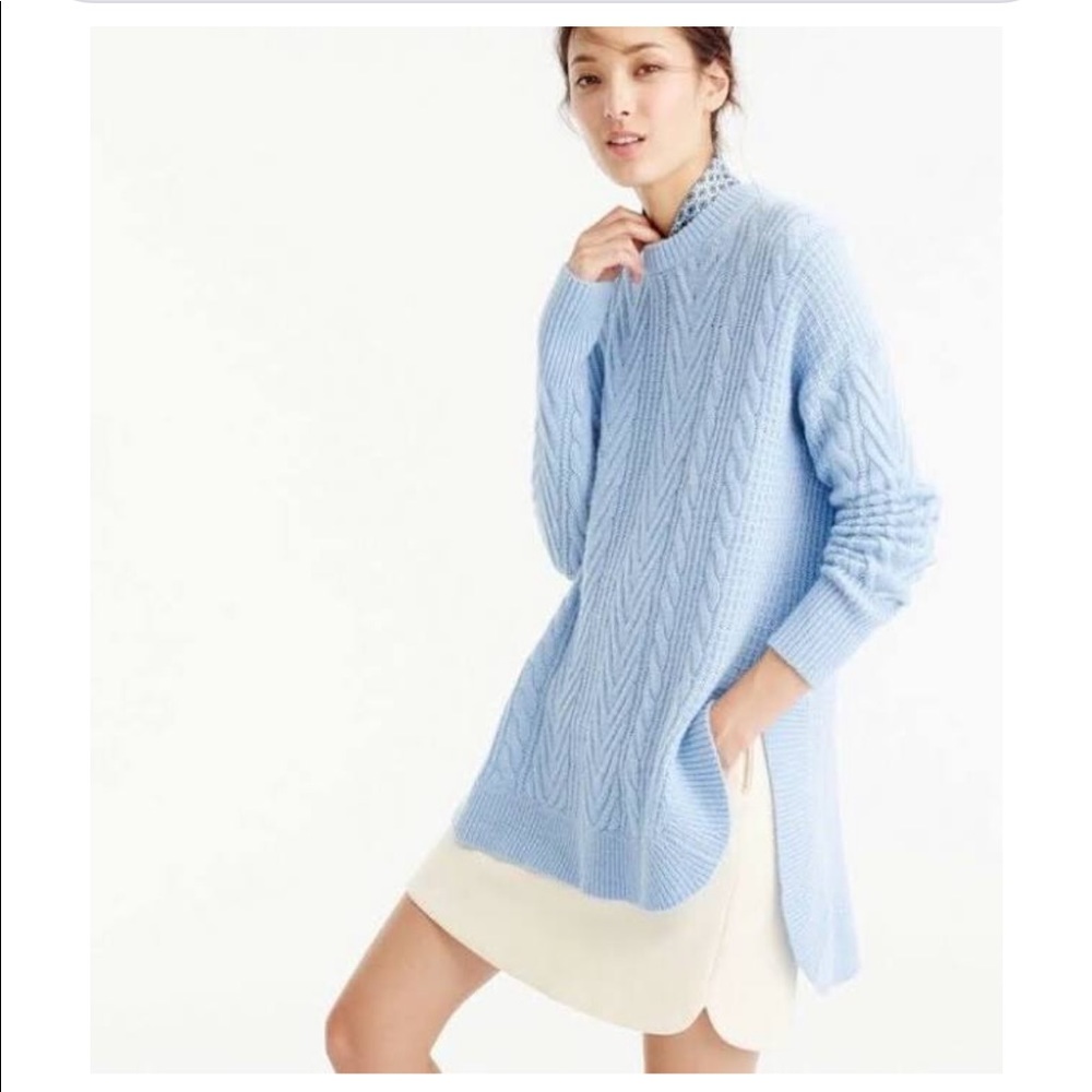 Jcrew Cable Tunic Sweater